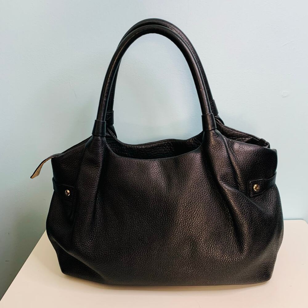 Kate Spade Stevie Berkshire Road Black Leather Satchel - Picture 3 of 8